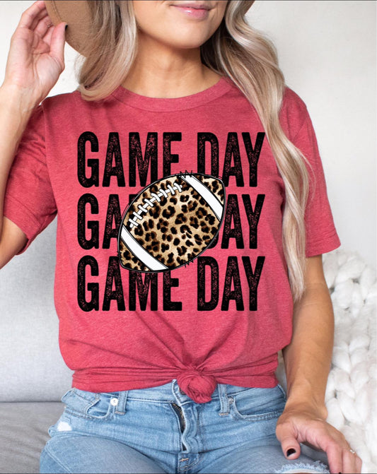 Cheetah Football Game Day T-Shirt