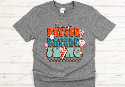 Retro "Hey Batter Batter Swing" T-Shirt