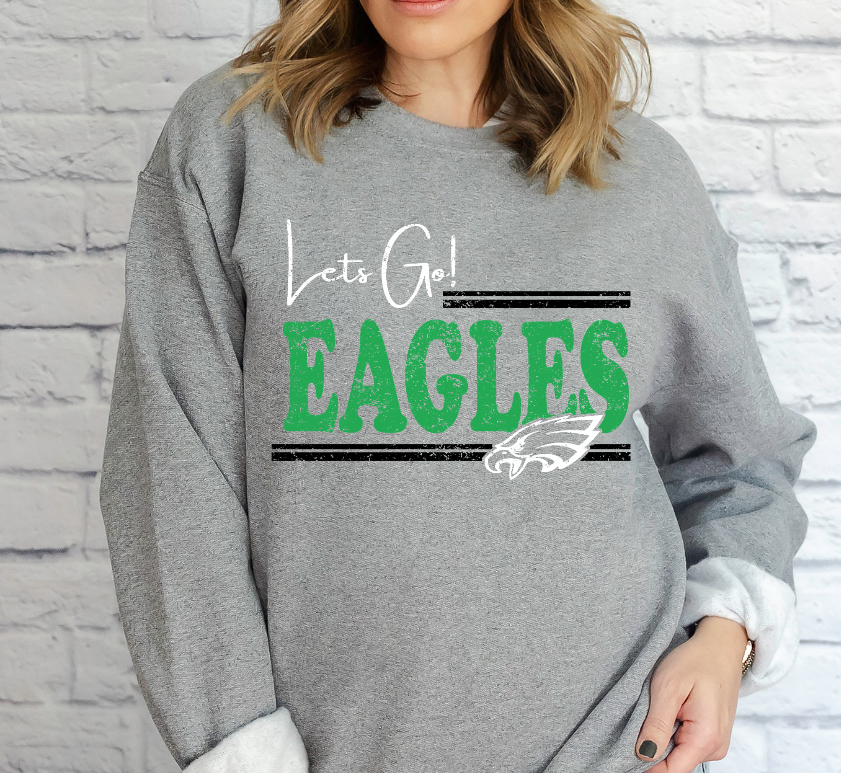 Distressed "Let's Go Eagles" Shirt
