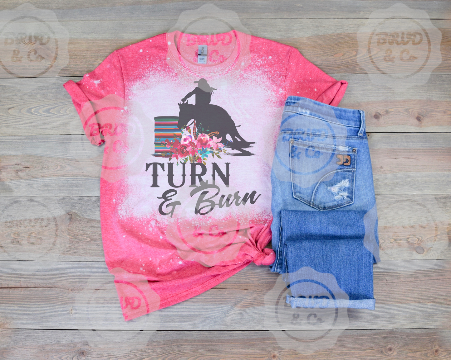 "Turn & Burn" Bleached T-Shirt
