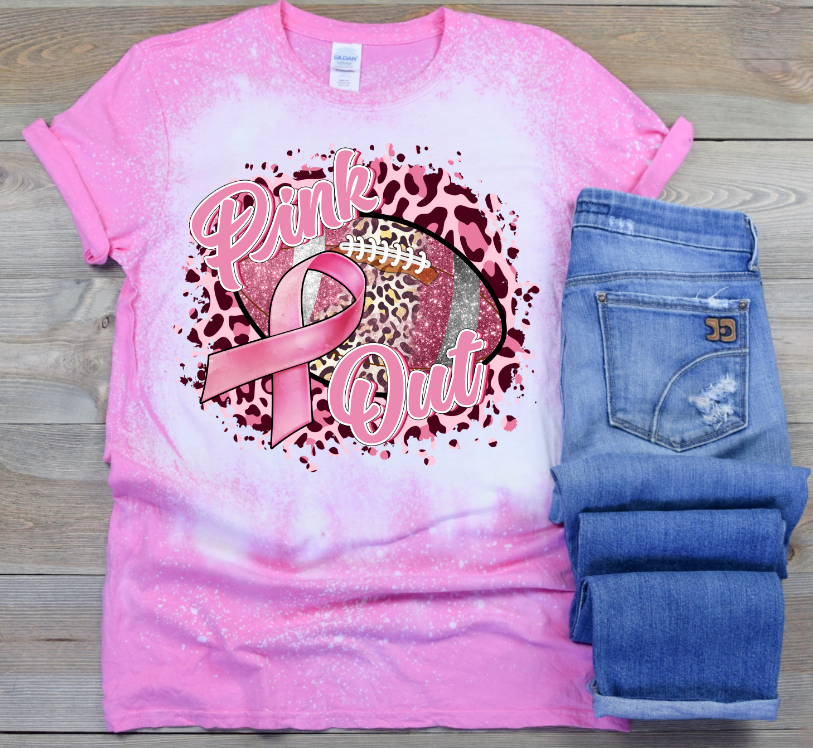 Football "Pink Out" Breast Cancer Awareness T-Shirt