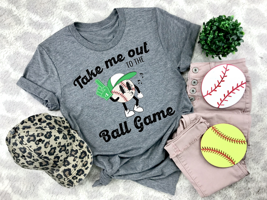 Retro "Take Me Out To The Ball Game" Baseball T-Shirt