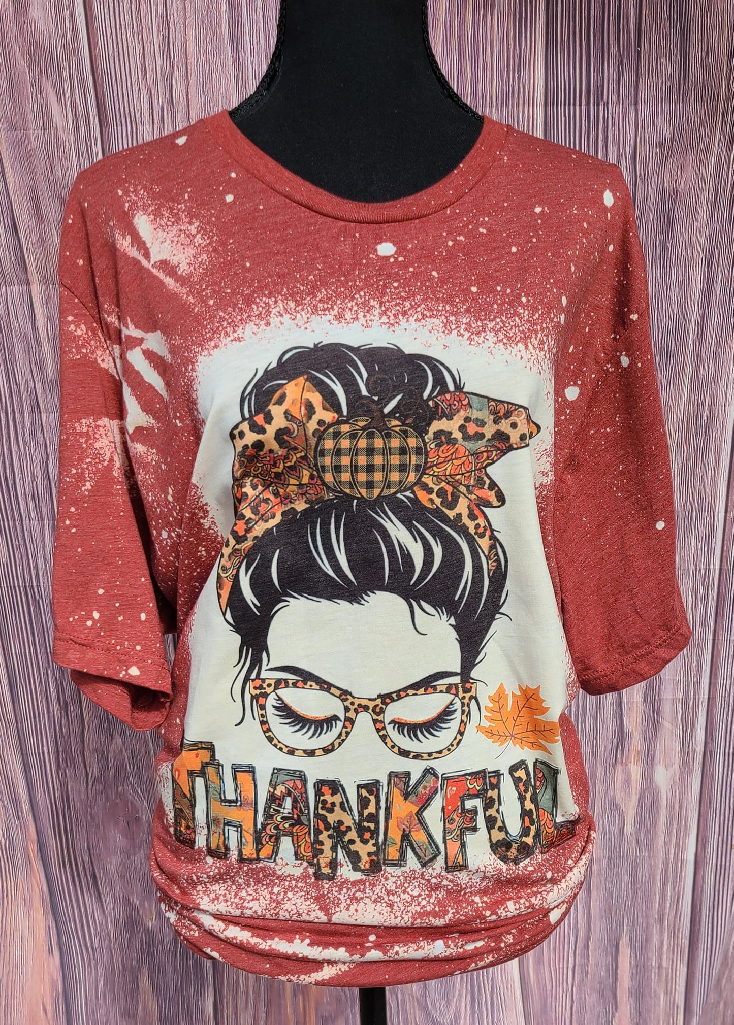 "Thankful" Bleached T-Shirt