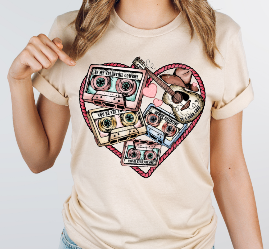 Mixed Tapes Heart T-Shirt